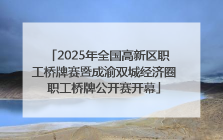 2025年全国高新区职工桥牌赛暨成渝双城经济圈职工桥牌公开赛开幕