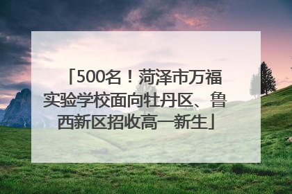 500名！菏泽市万福实验学校面向牡丹区、鲁西新区招收高一新生