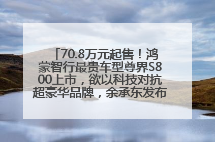 70.8万元起售！鸿蒙智行最贵车型尊界S800上市，欲以科技对抗超豪华品牌，余承东发布会未提及迈巴赫